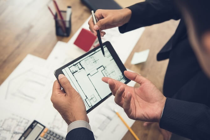 Analysis Blueprint Designing On Tablet